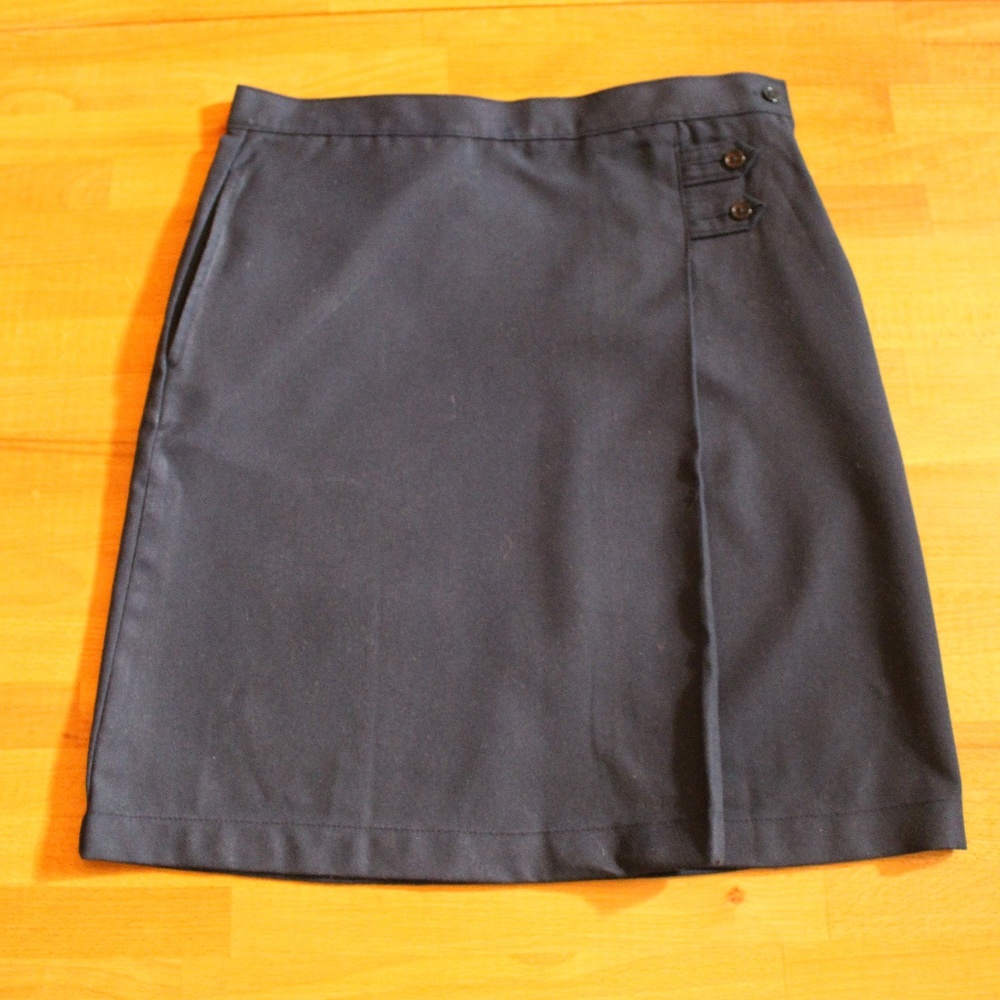 LANDS' END Navy Skirt